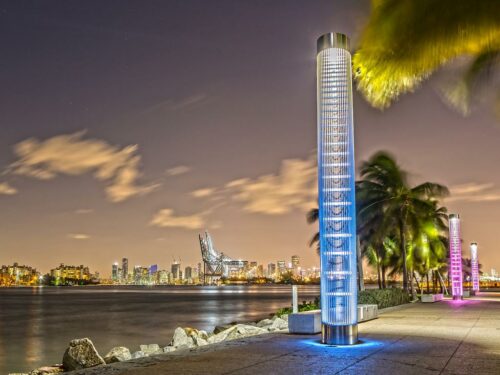 Der South Pointe Park am Abend